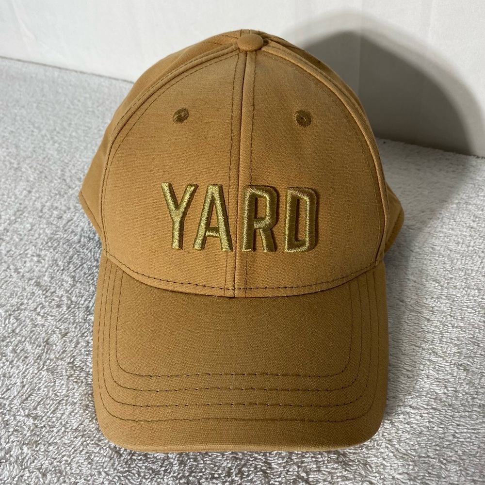 Yard Athletics Yellow Tan Embroidered Logo Baseball Cap Hat